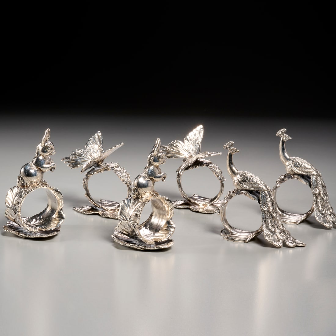 Reed & Barton, (6) "1824 Collection" napkin rings (1 of 5)