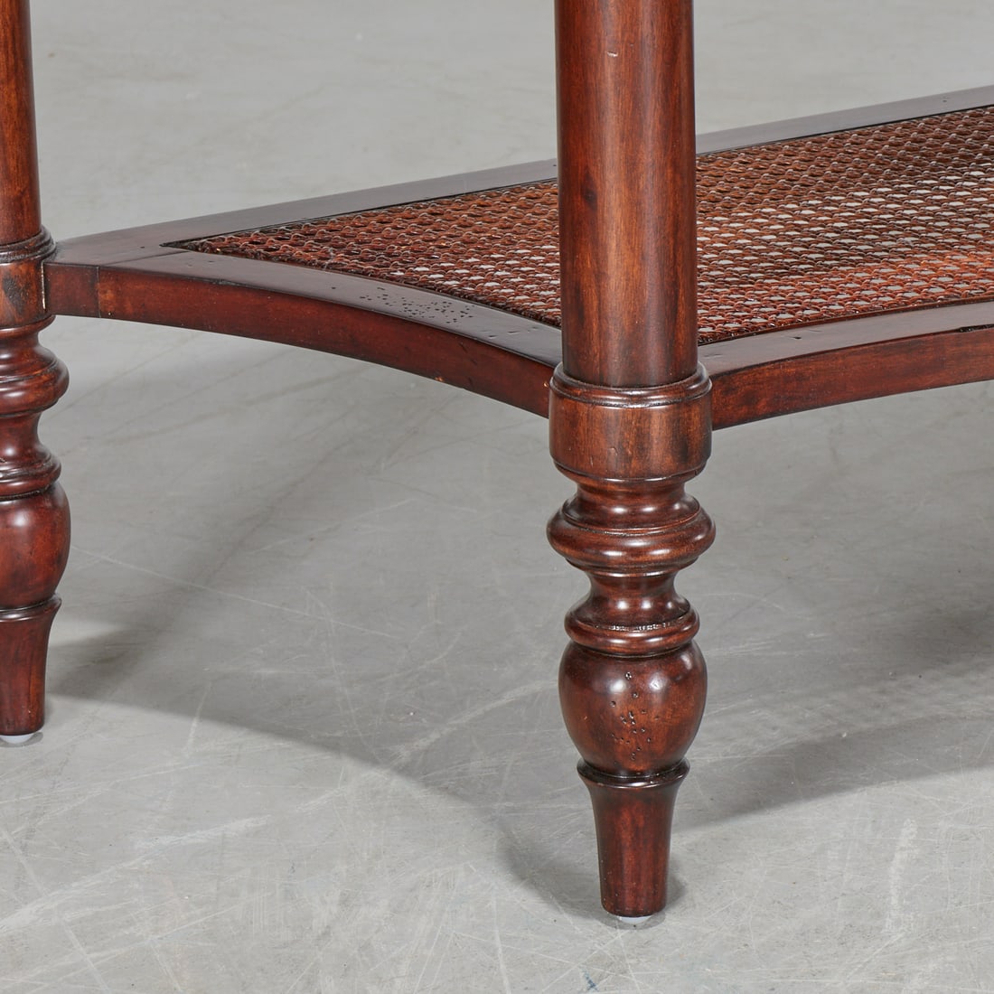 Pair Hekman Regency style caned console tables - 6