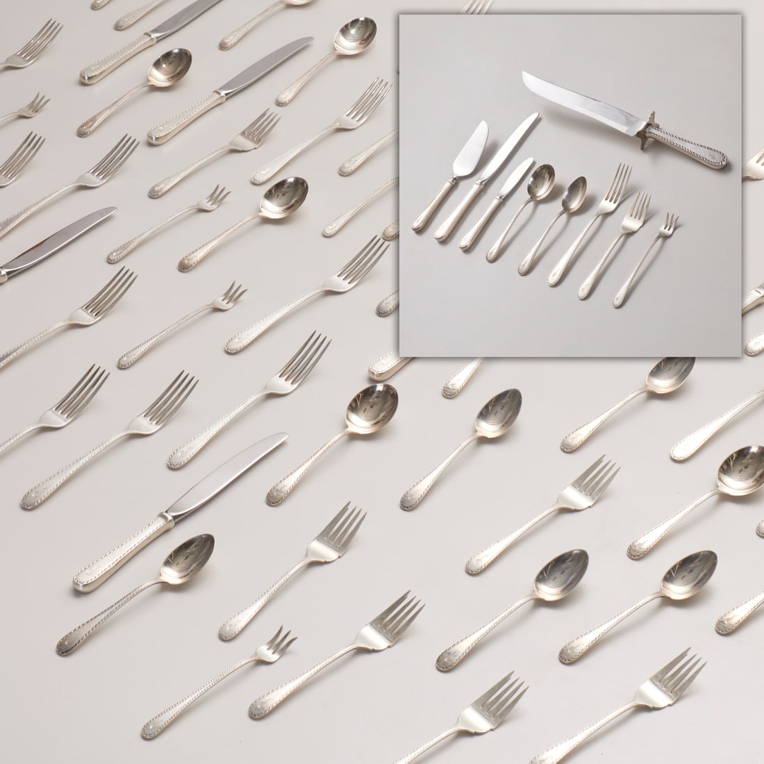 S. Kirk & Son "Golden Winslow" silver flatware set (1 of 7)