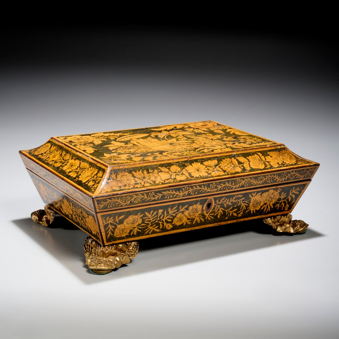 English Regency penwork work box (1 of 6)
