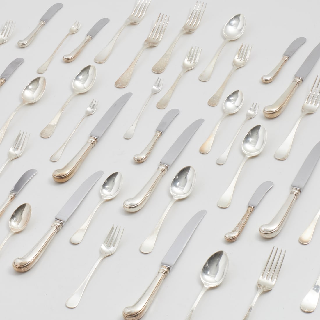 Tiffany & Co. "King William" sterling flatware set (1 of 5)