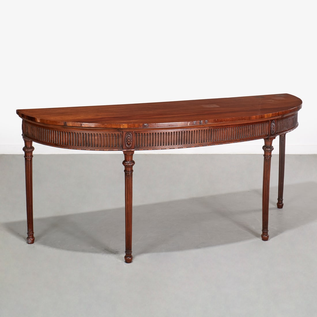 George III mahogany demi-lune serving table (1 of 7)