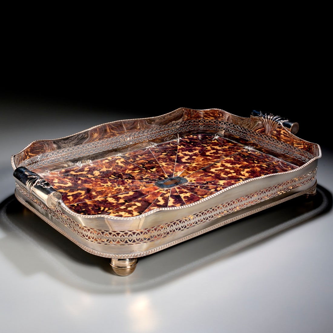 Large English silver plate & faux tortoise tray (1 of 10)
