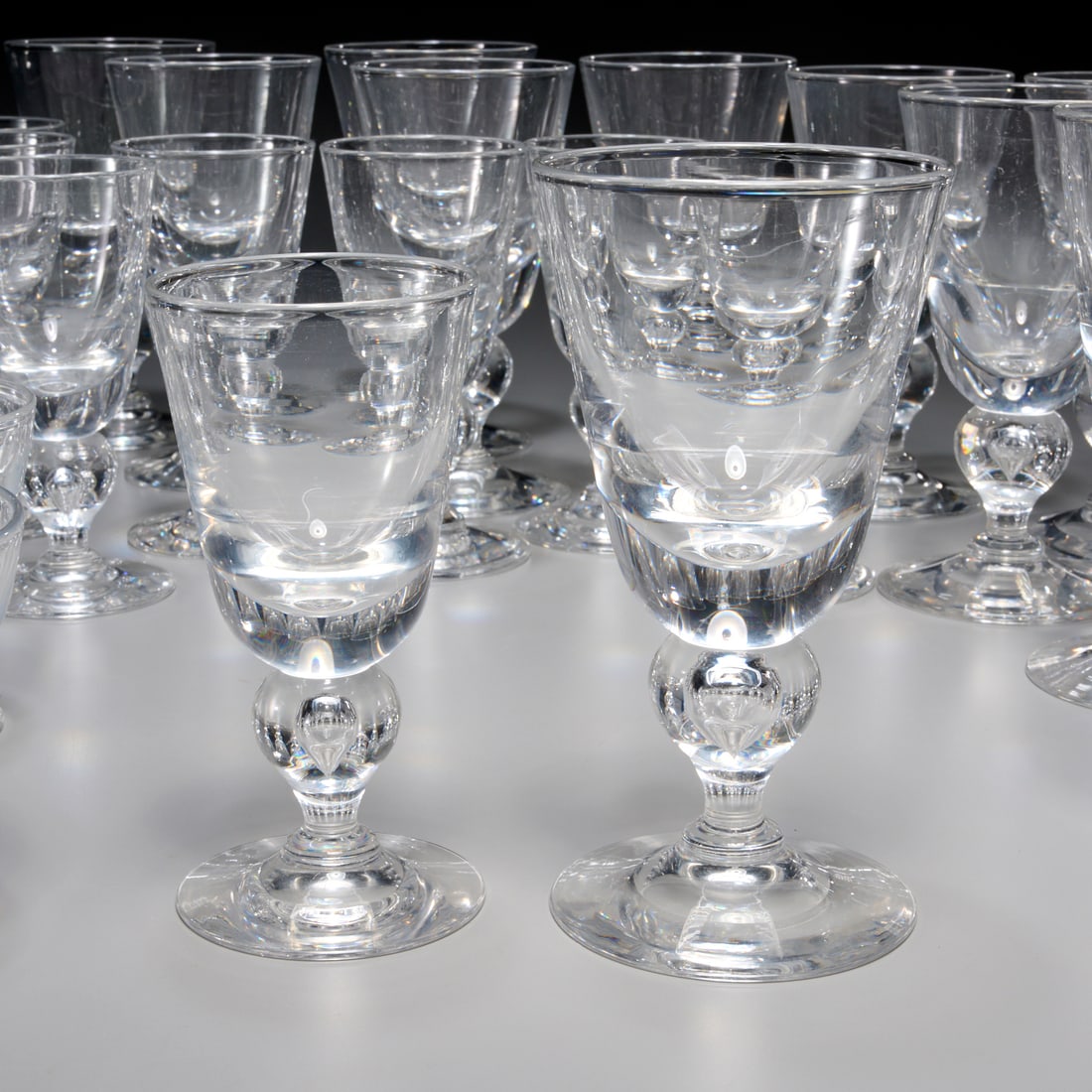 Steuben crystal "Baluster" stemware service - 2