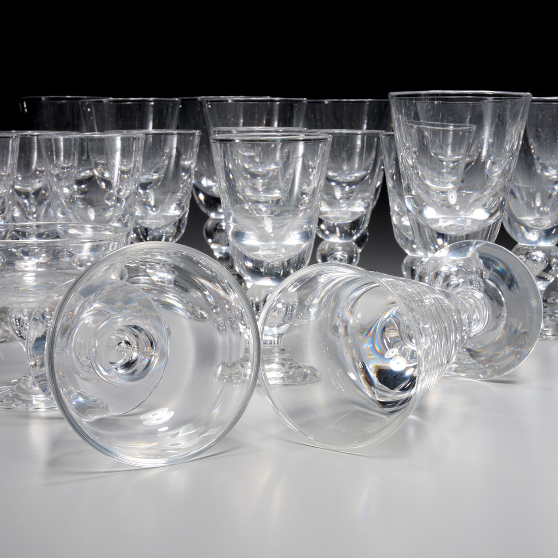 Steuben crystal "Baluster" stemware service - 5