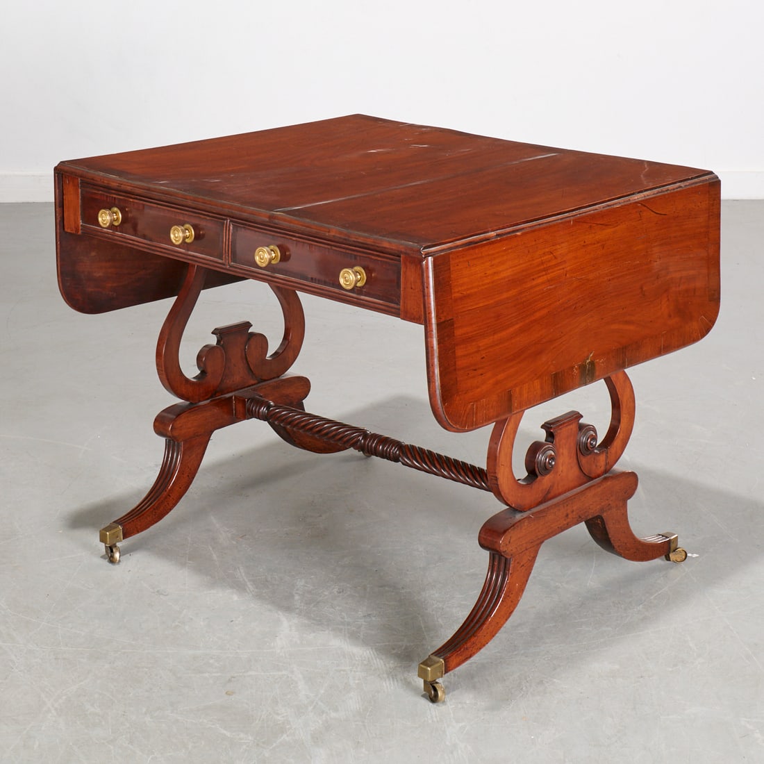 Regency mahogany sofa table - 5