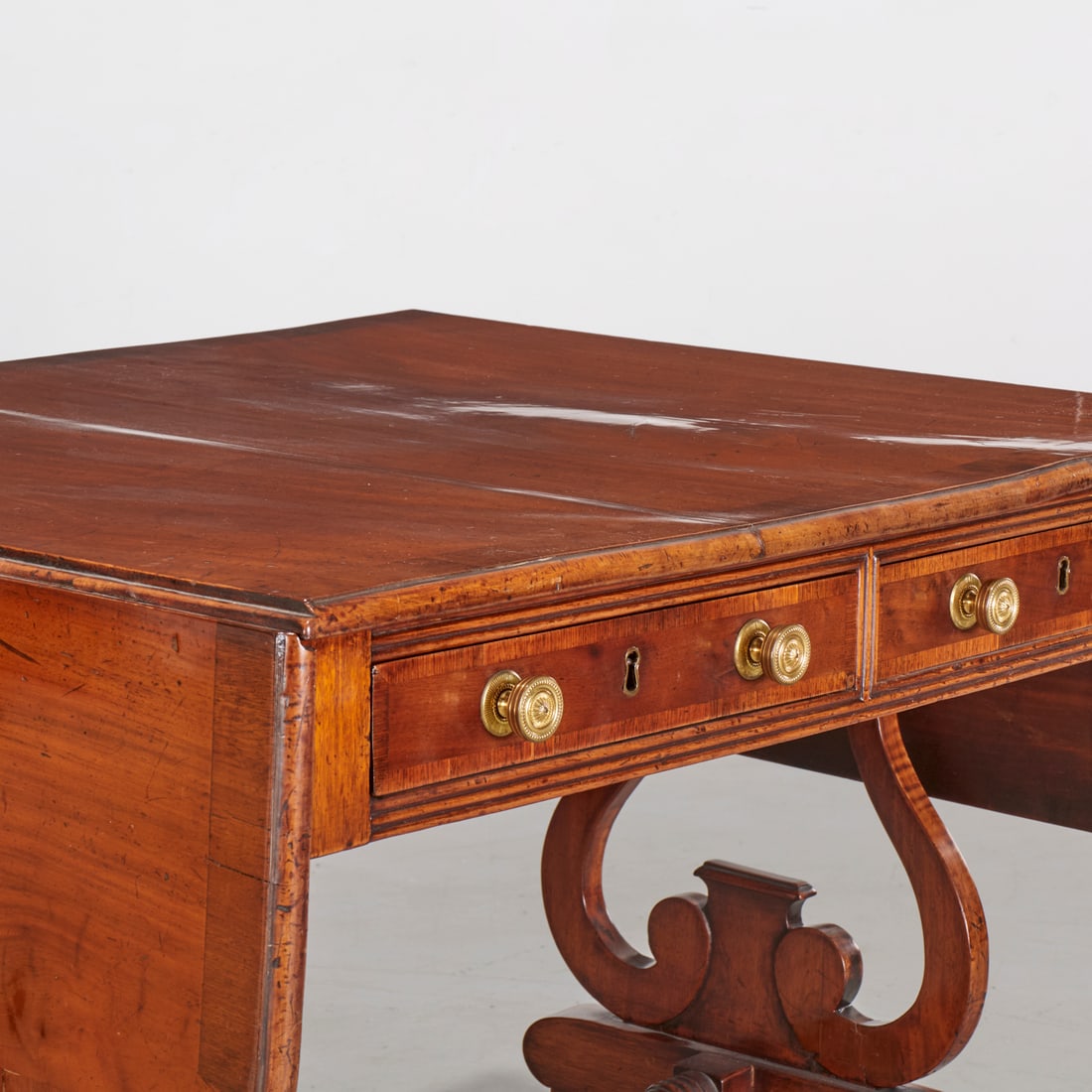 Regency mahogany sofa table - 7