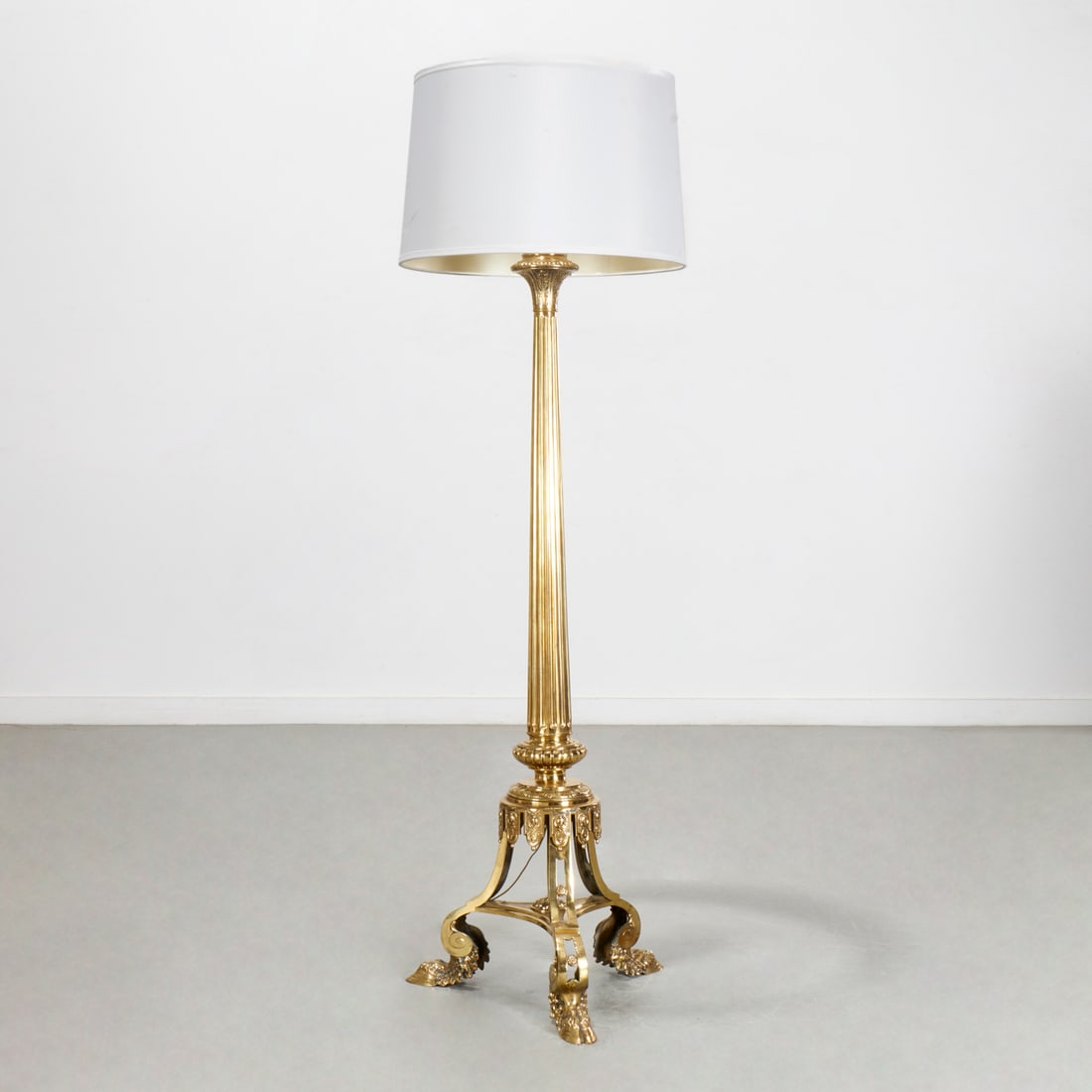 E.F. Caldwell (style), gilt bronze floor lamp (1 of 6)