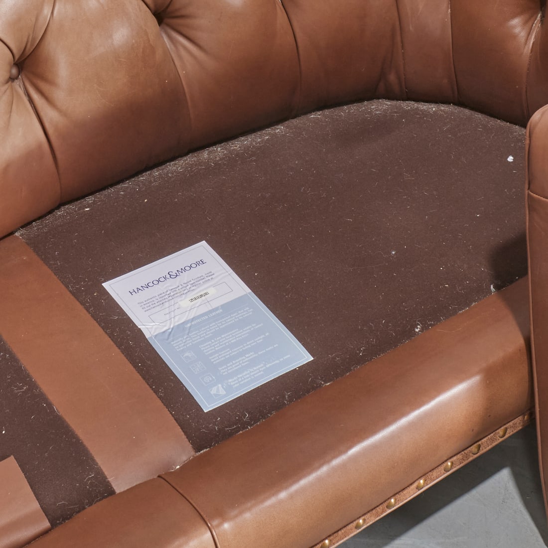 Hancock & Moore, button-tufted leather sofa - 4