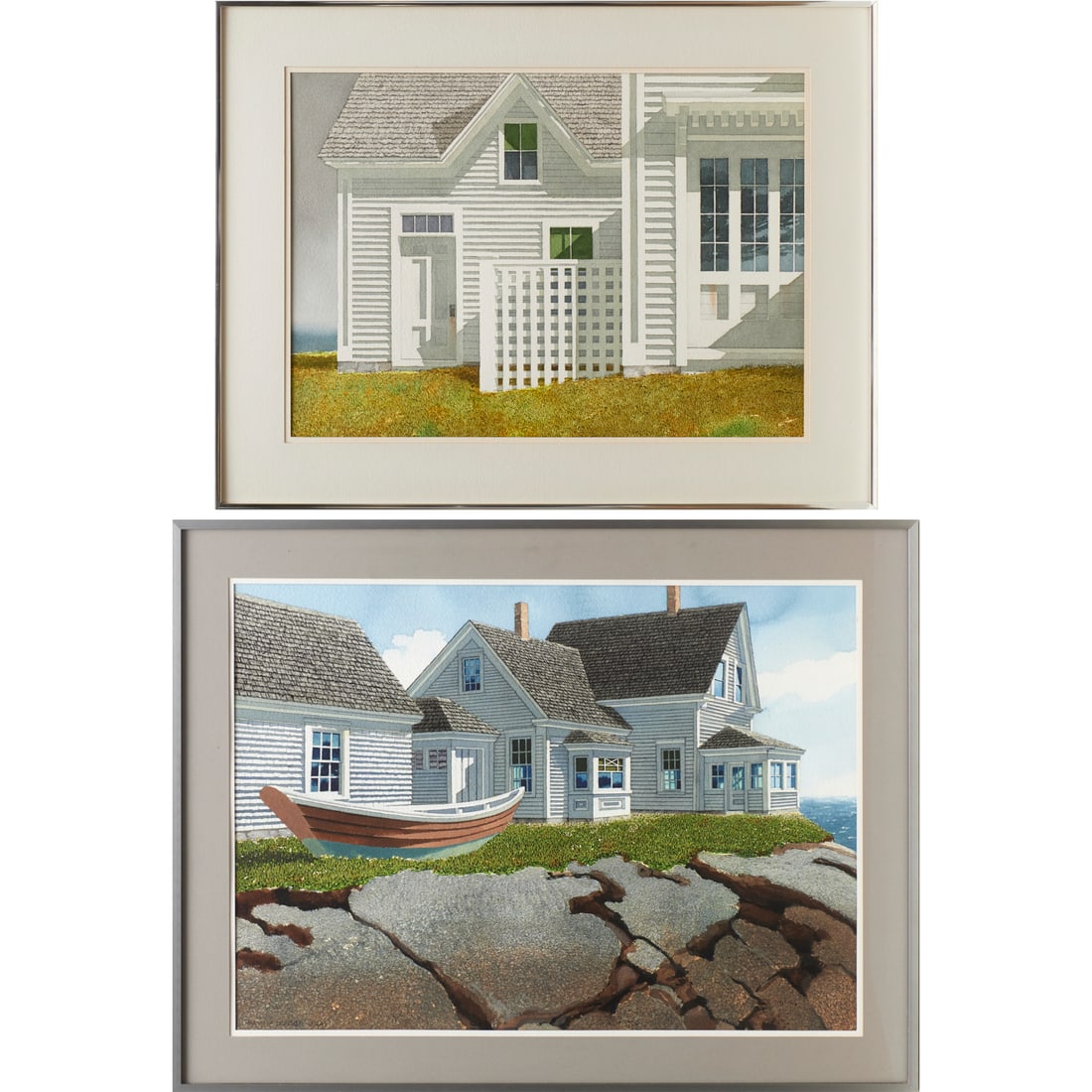 David Dodge Gray, (2) watercolors on paper (1 of 10)