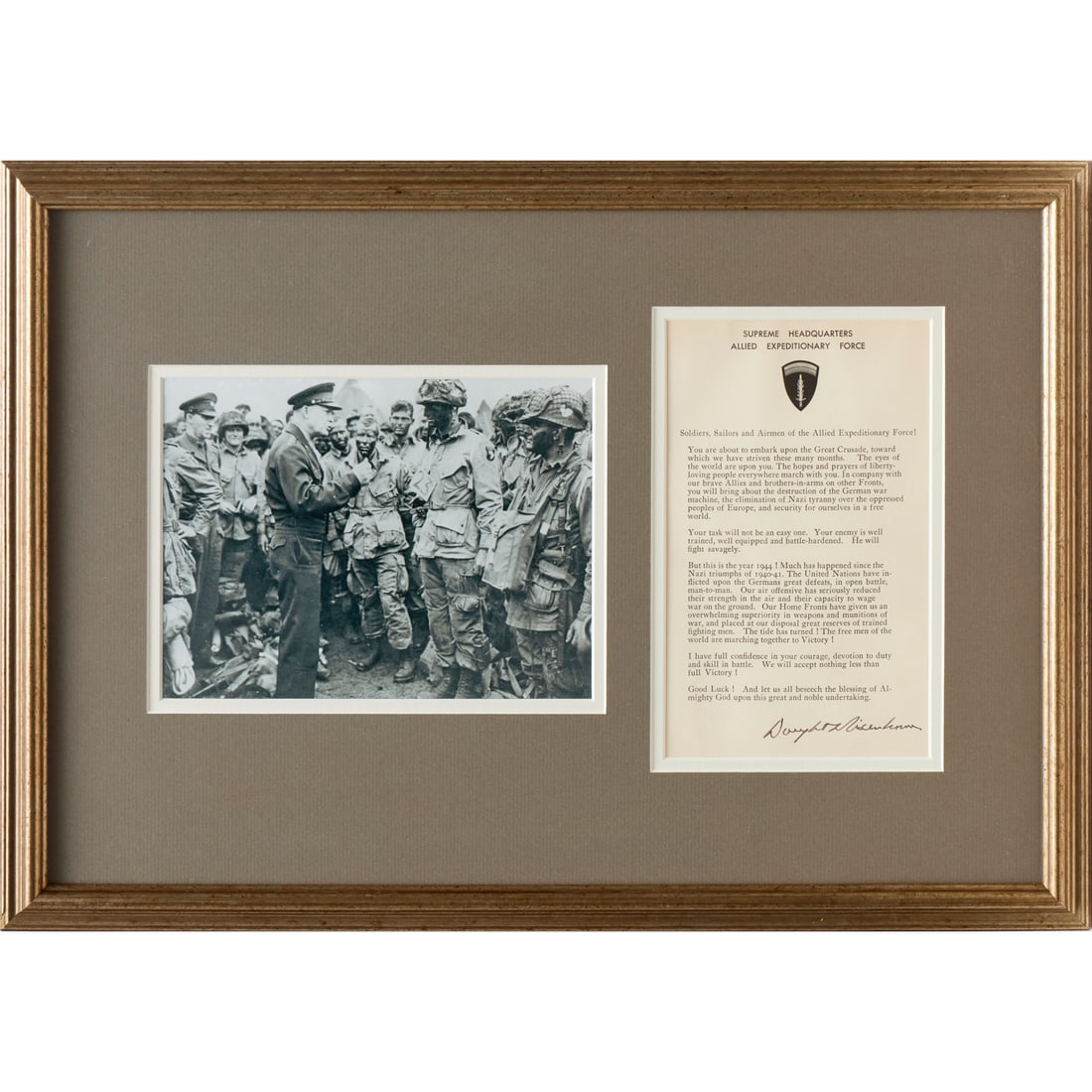 Dwight D. Eisenhower, signed D-Day Orders (1 of 8)
