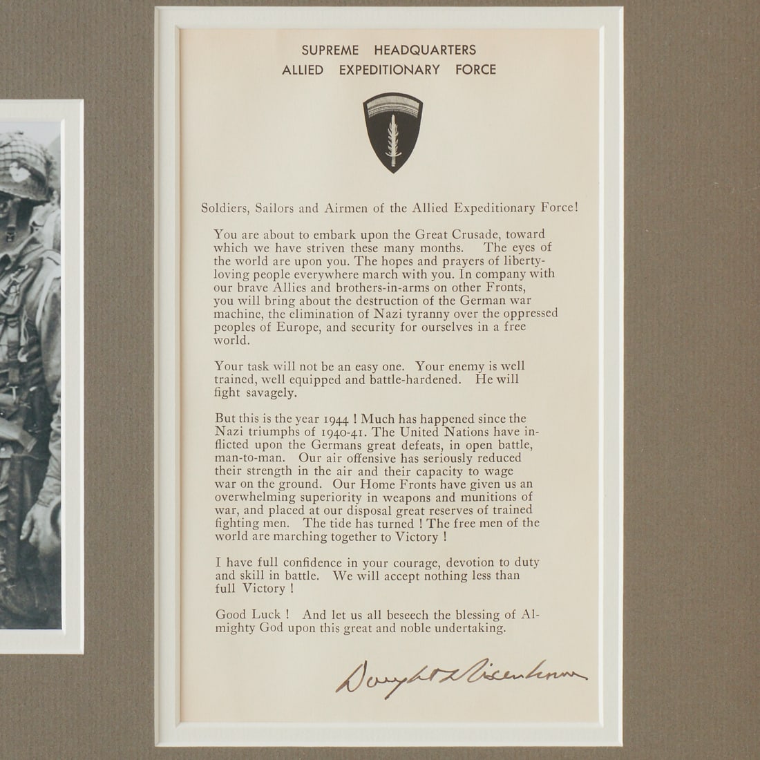 Dwight D. Eisenhower, signed D-Day Orders - 4