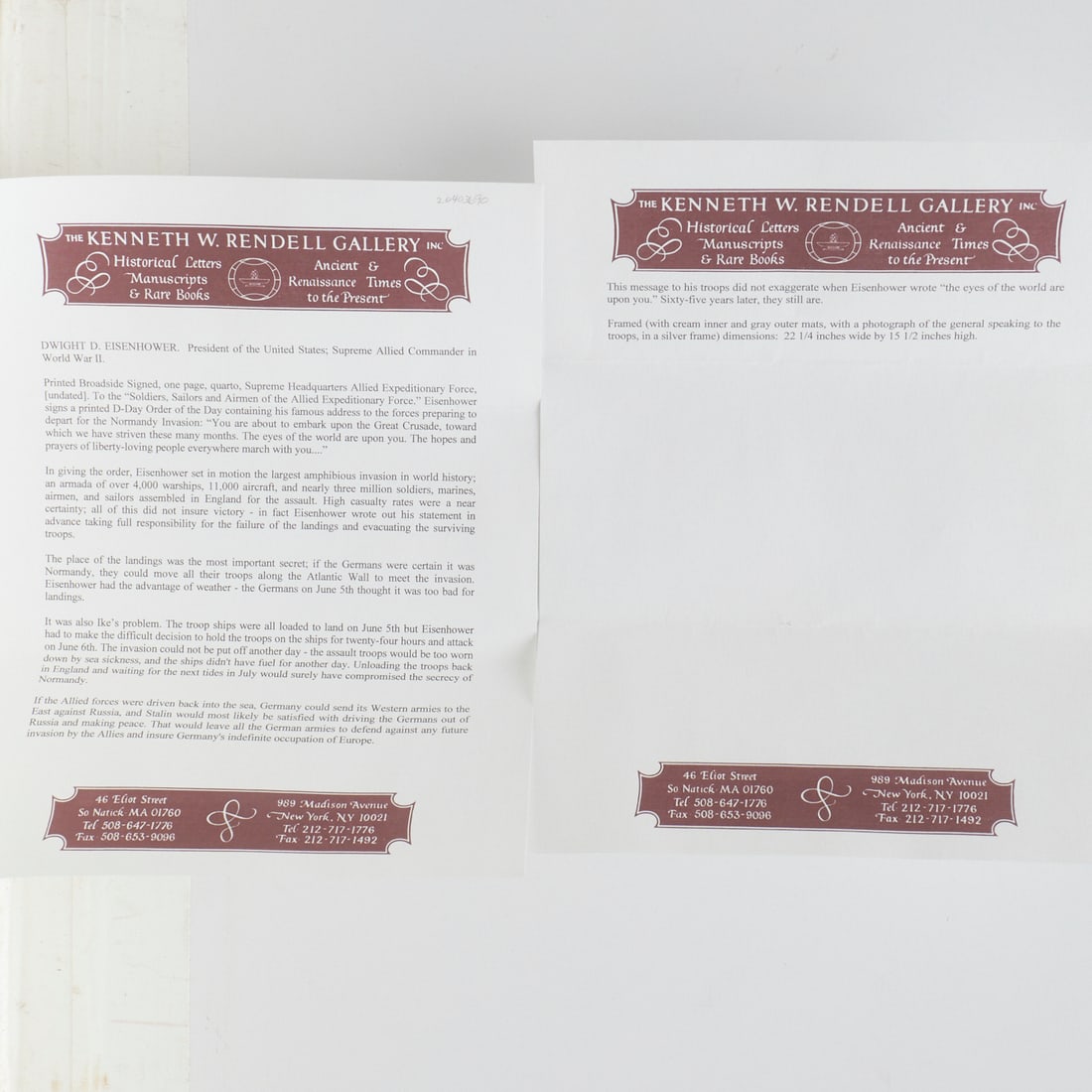 Dwight D. Eisenhower, signed D-Day Orders - 8