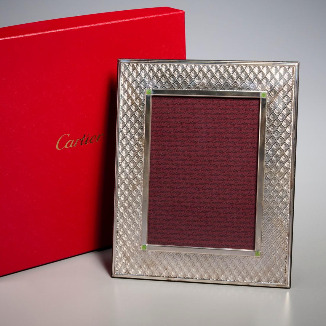 Cartier sterling silver and jade picture frame (1 of 7)