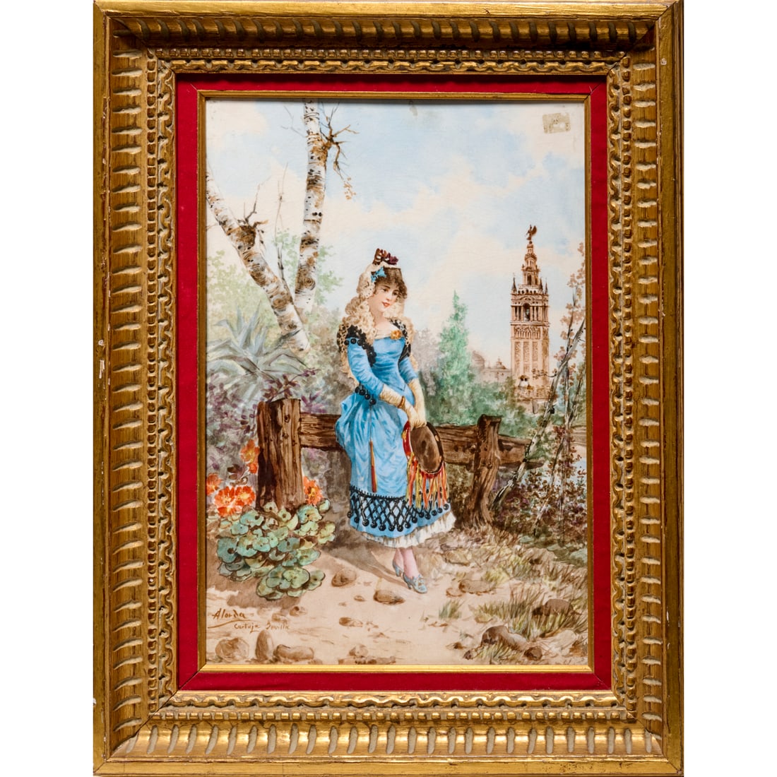 Ramon Alorda Perez, porcelain plaque, c. 1893 (1 of 8)