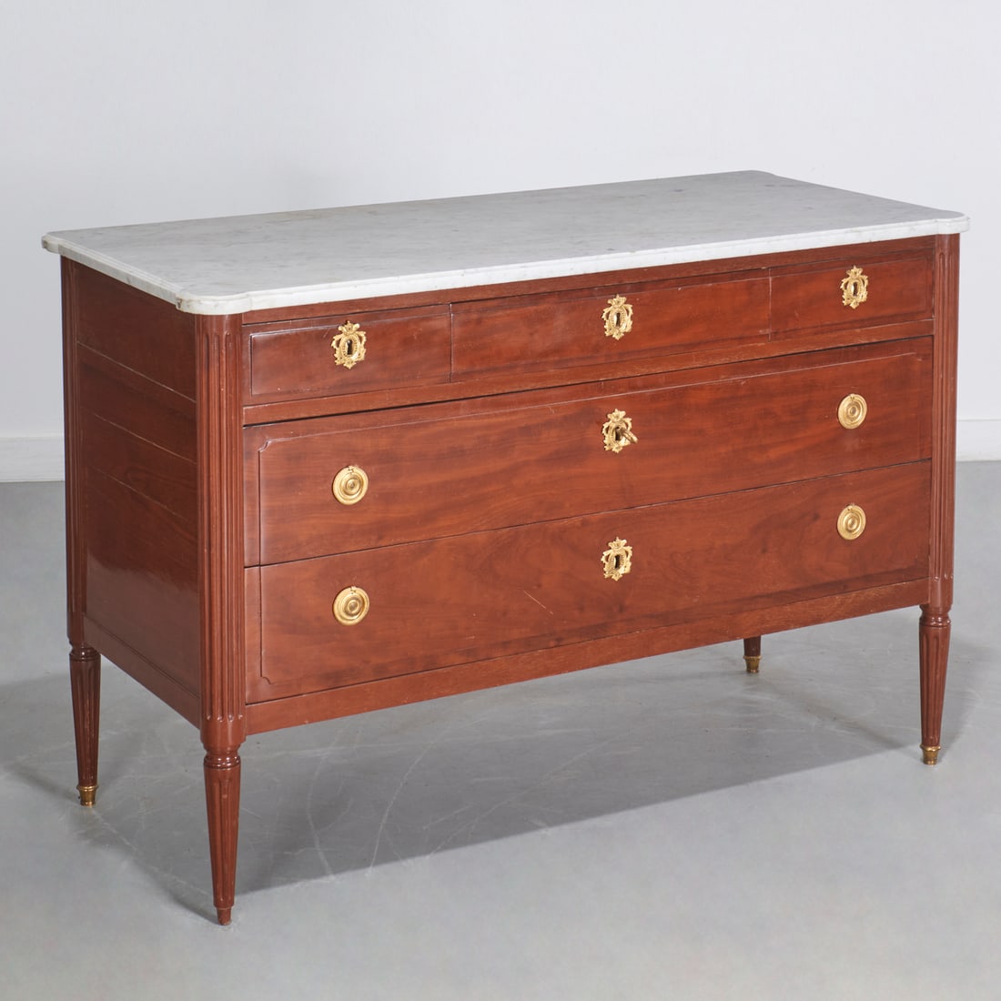 Louis XVI ormolu-mounted mahogany commode (1 of 9)