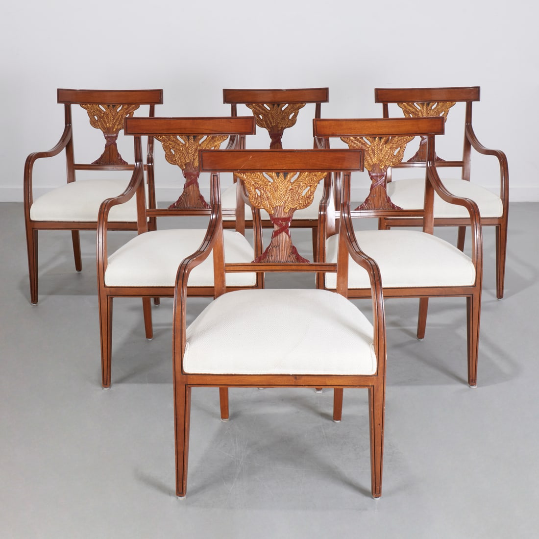 (6) Neoclassical style "Wheat Back" dining chairs (1 of 8)