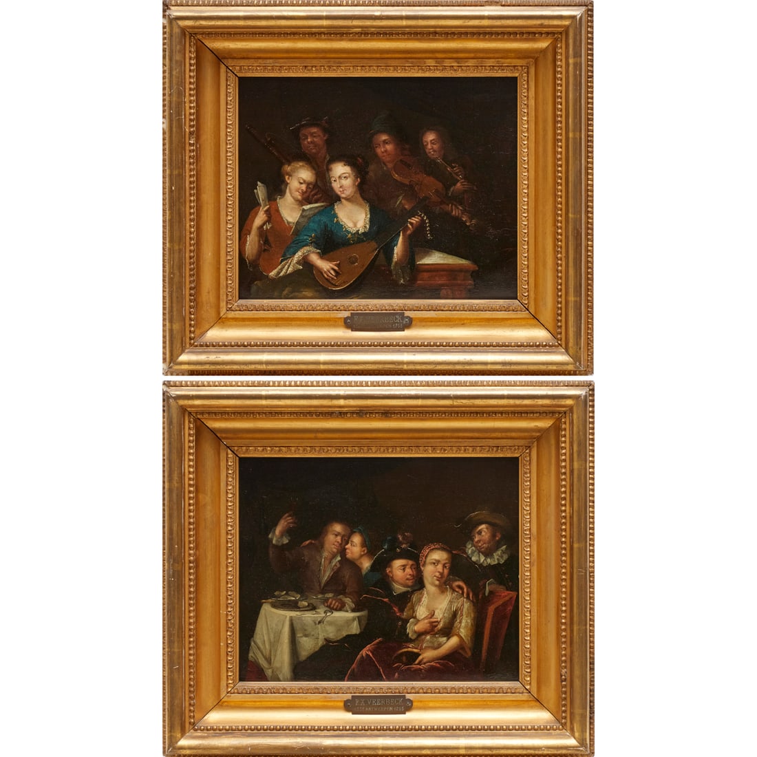 Frans Verbeeck (attrib), oils on panel, ex museum (1 of 9)