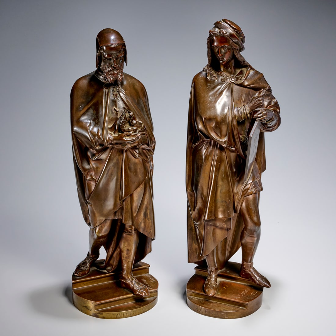 Carrier-Belleuse (after), (2) bronze sculptures (1 of 9)