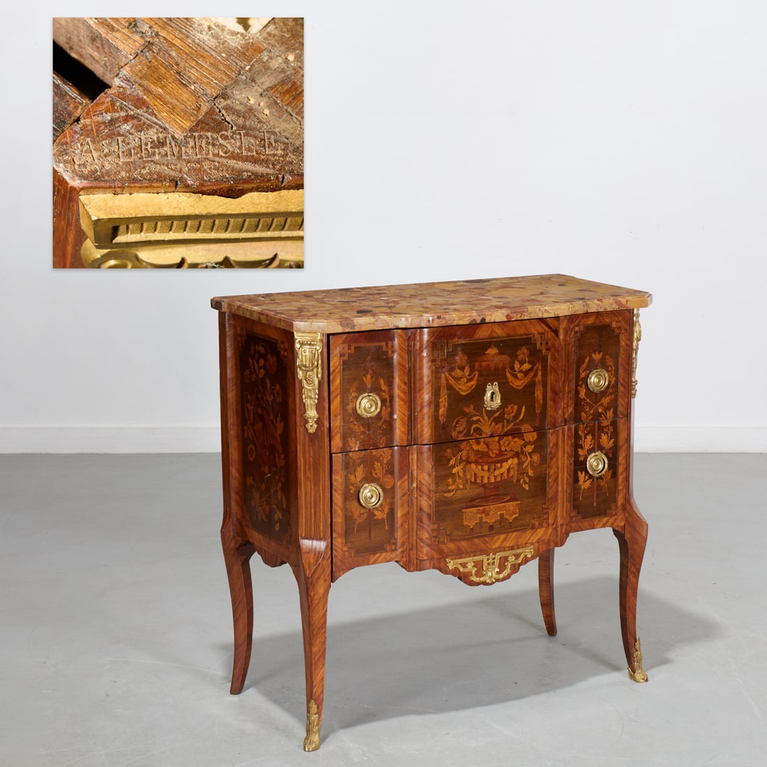 Louis XVI marquetry commode, Maison Mottheau (1 of 10)