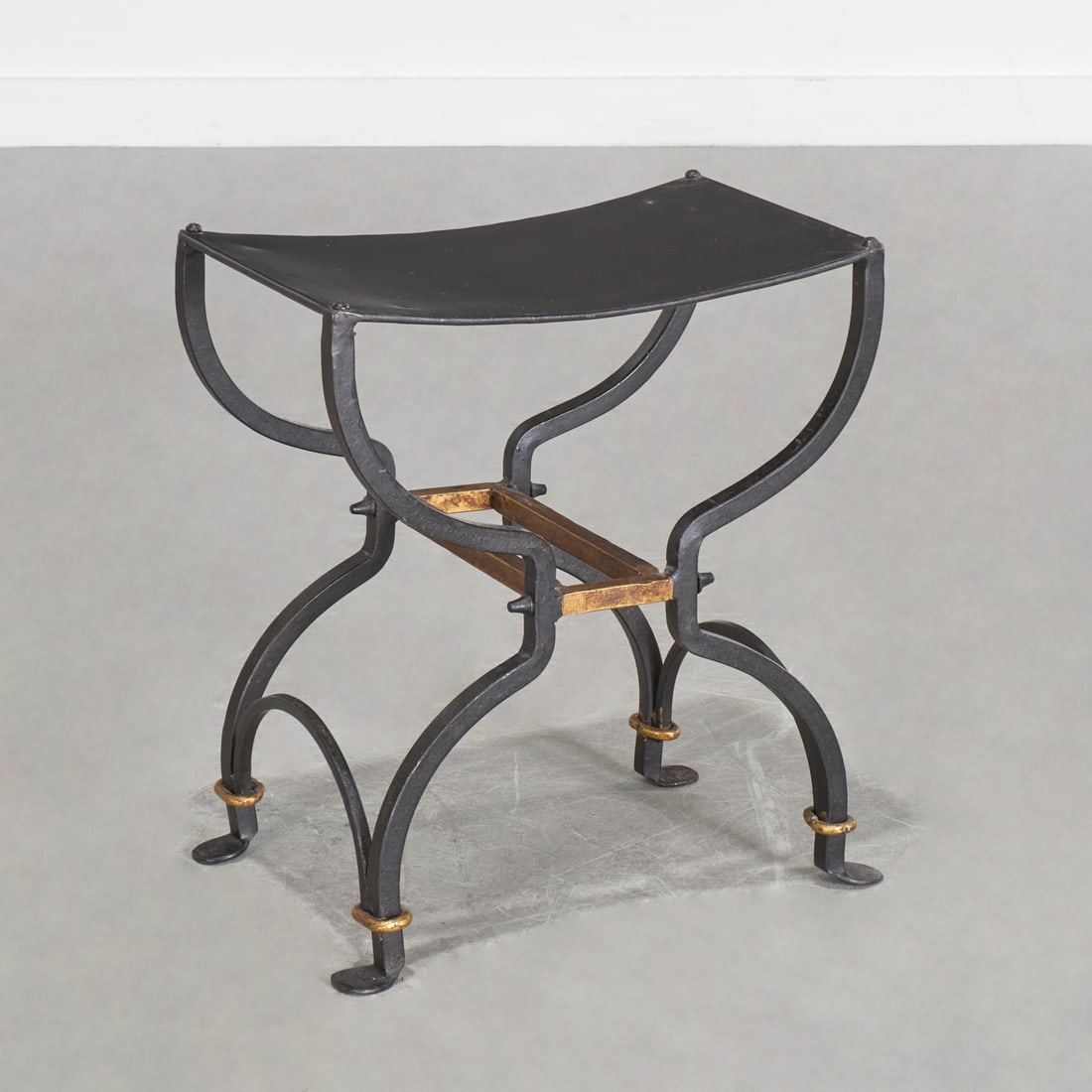 Georges Geffroy (attrib), iron tabouret (1 of 4)