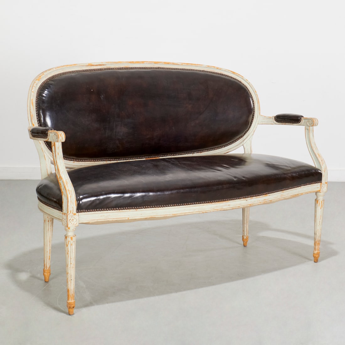 Antique Louis XVI style painted canape (1 of 5)
