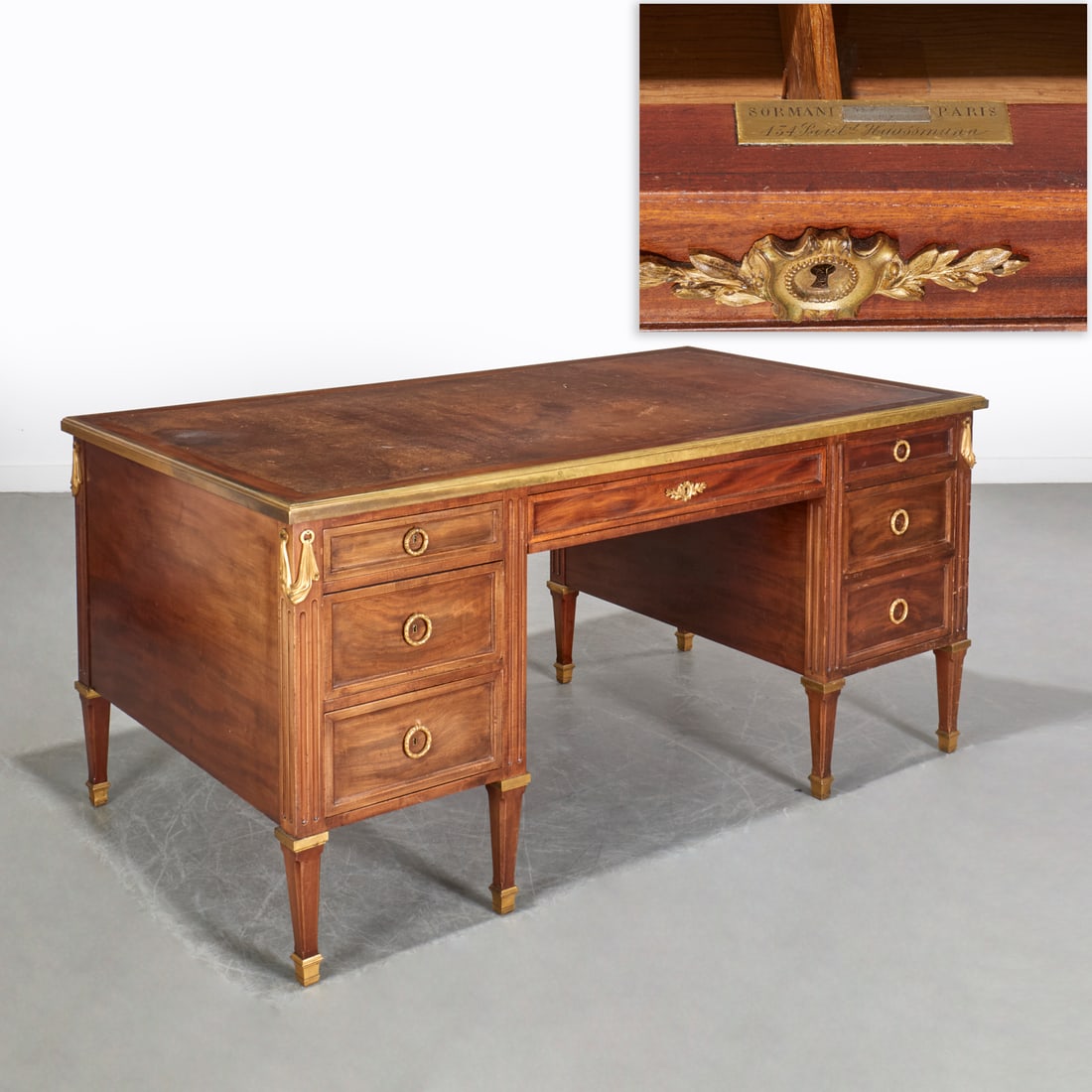 Paul Sormani, bronze mounted partner's desk (1 of 8)