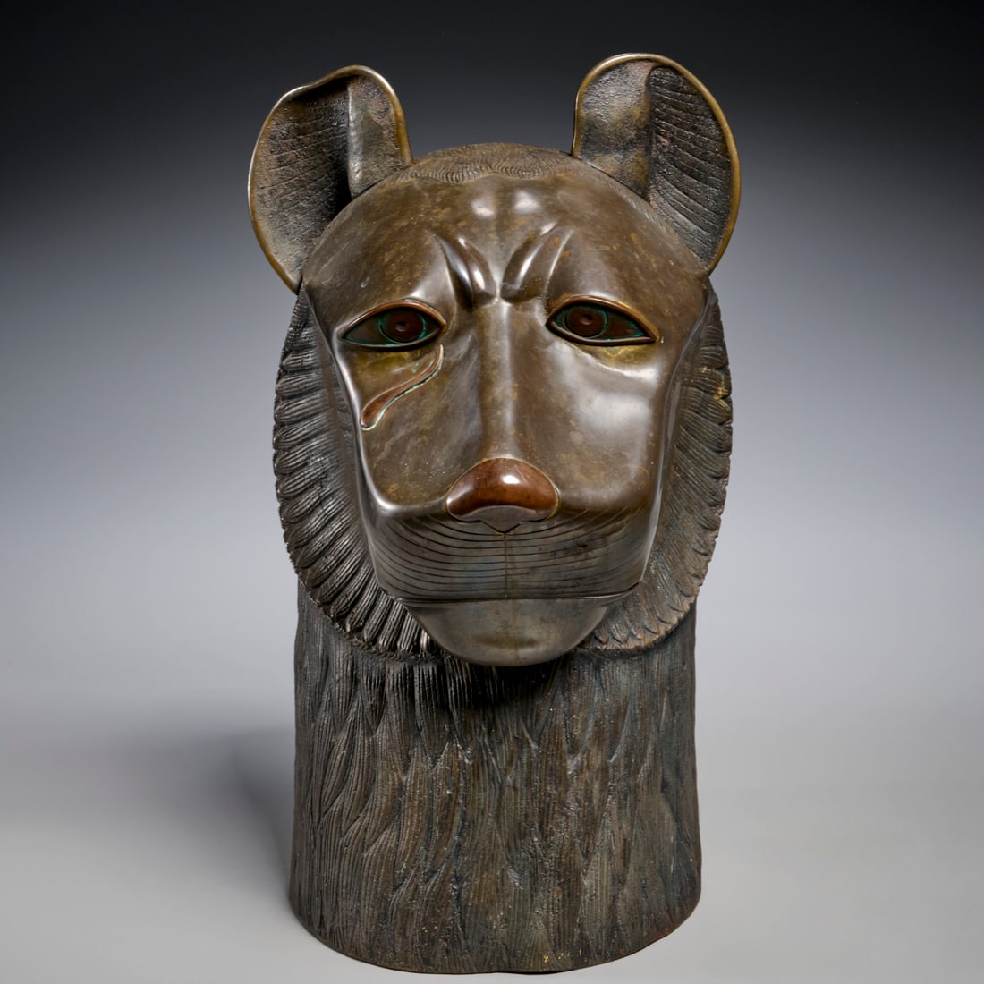 Egyptian style bronze bust of Sekhmet (1 of 7)