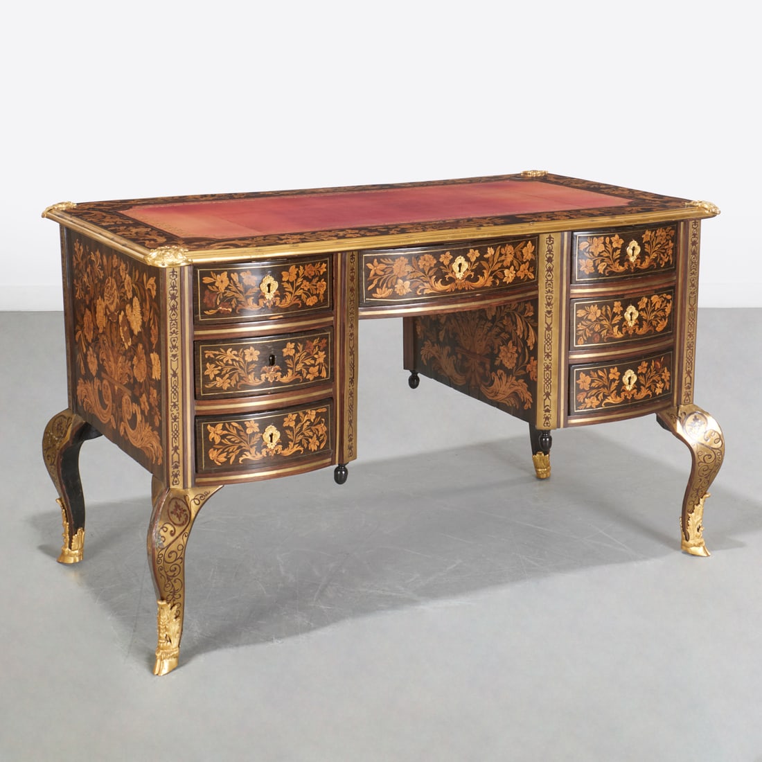 Regence ormolu mounted marquetry bureau Mazarin (1 of 10)
