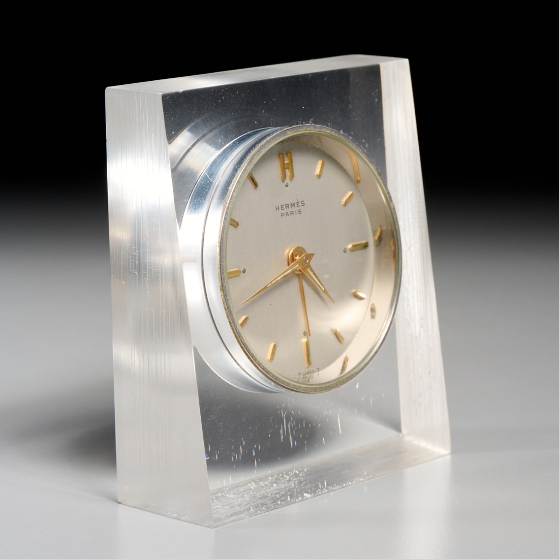 Hermes, Paris acrylic table clock - 2