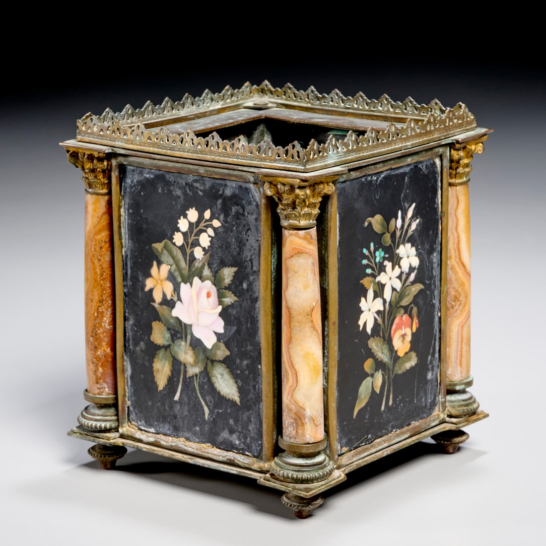 Italian Grand Tour pietra dura jardiniere (1 of 5)