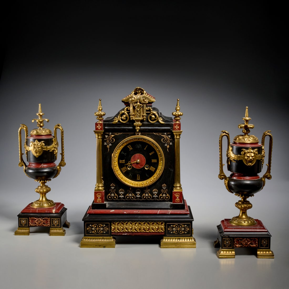 Samuel Marti for Tiffany & Co. clock garniture (1 of 9)