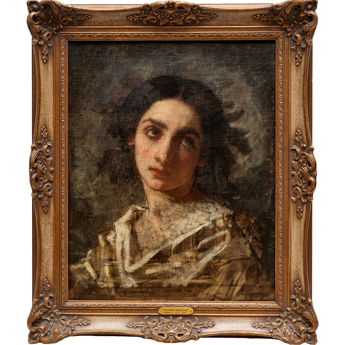 Thomas Couture, oil on canvas, ex museum (1 of 9)