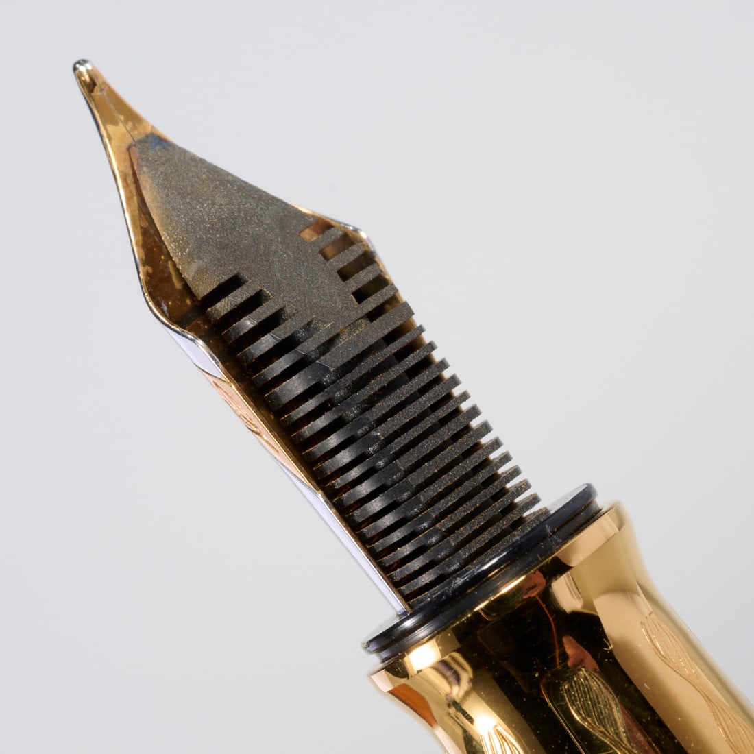 Michel Perchin vermeil & green enamel fountain pen - 4