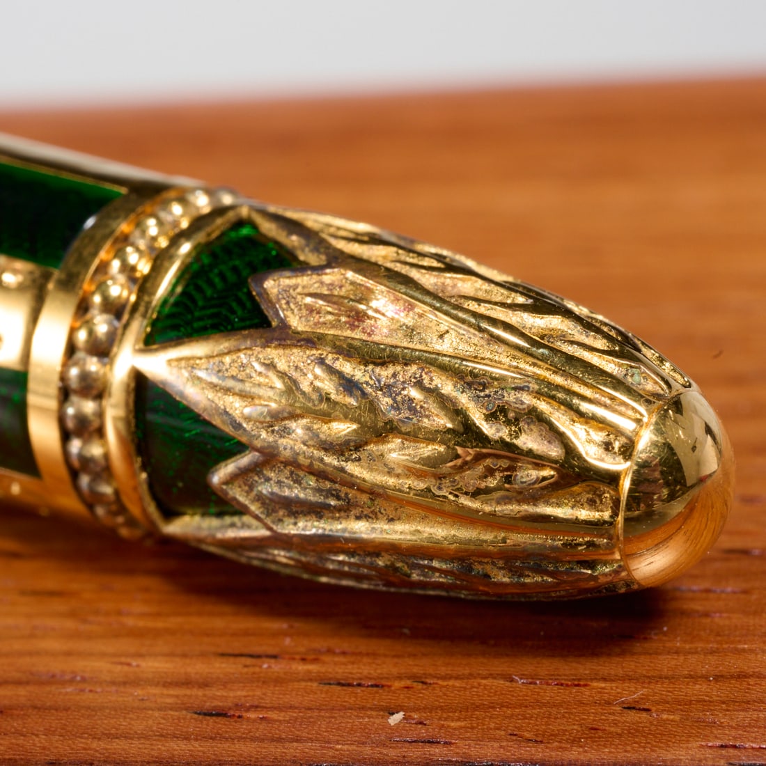 Michel Perchin vermeil & green enamel fountain pen - 6