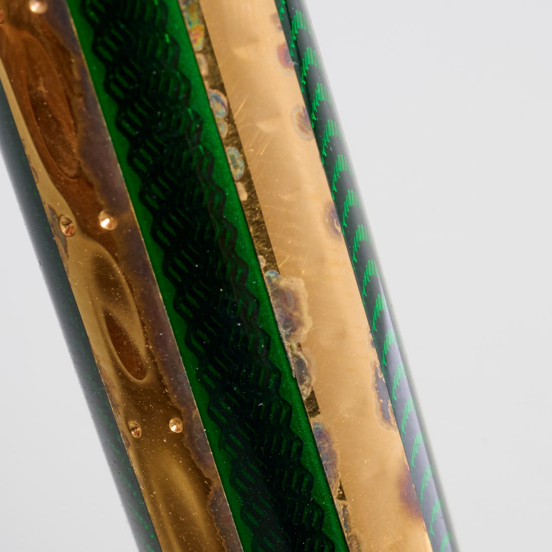 Michel Perchin vermeil & green enamel fountain pen - 7