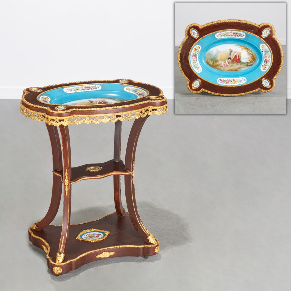 Napoleon III Sevres style porcelain mounted table (1 of 9)