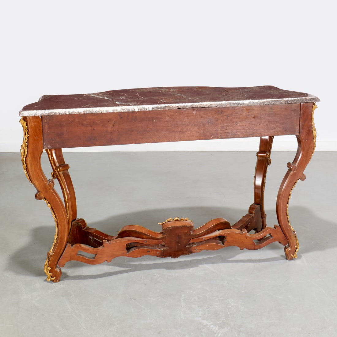 Continental Rococo gilt bronze mounted console - 8