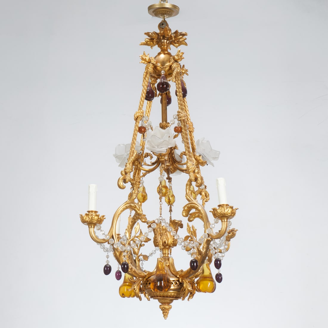 French Belle Epoque gilt bronze chandelier (1 of 8)