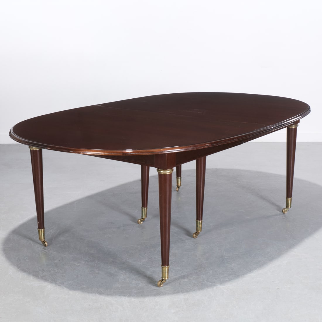 Maison Jansen, mahogany dining table, signed - 2