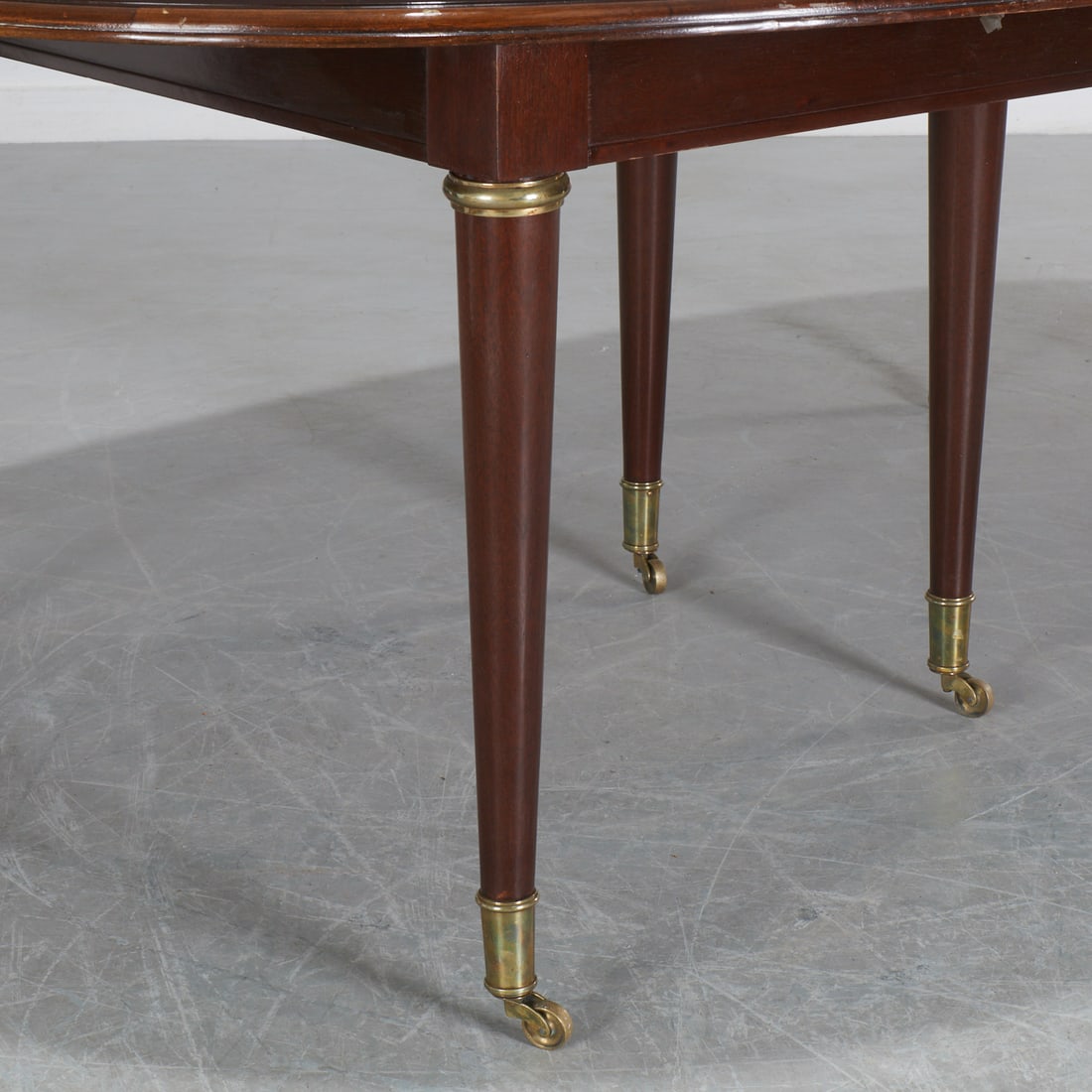 Maison Jansen, mahogany dining table, signed - 4