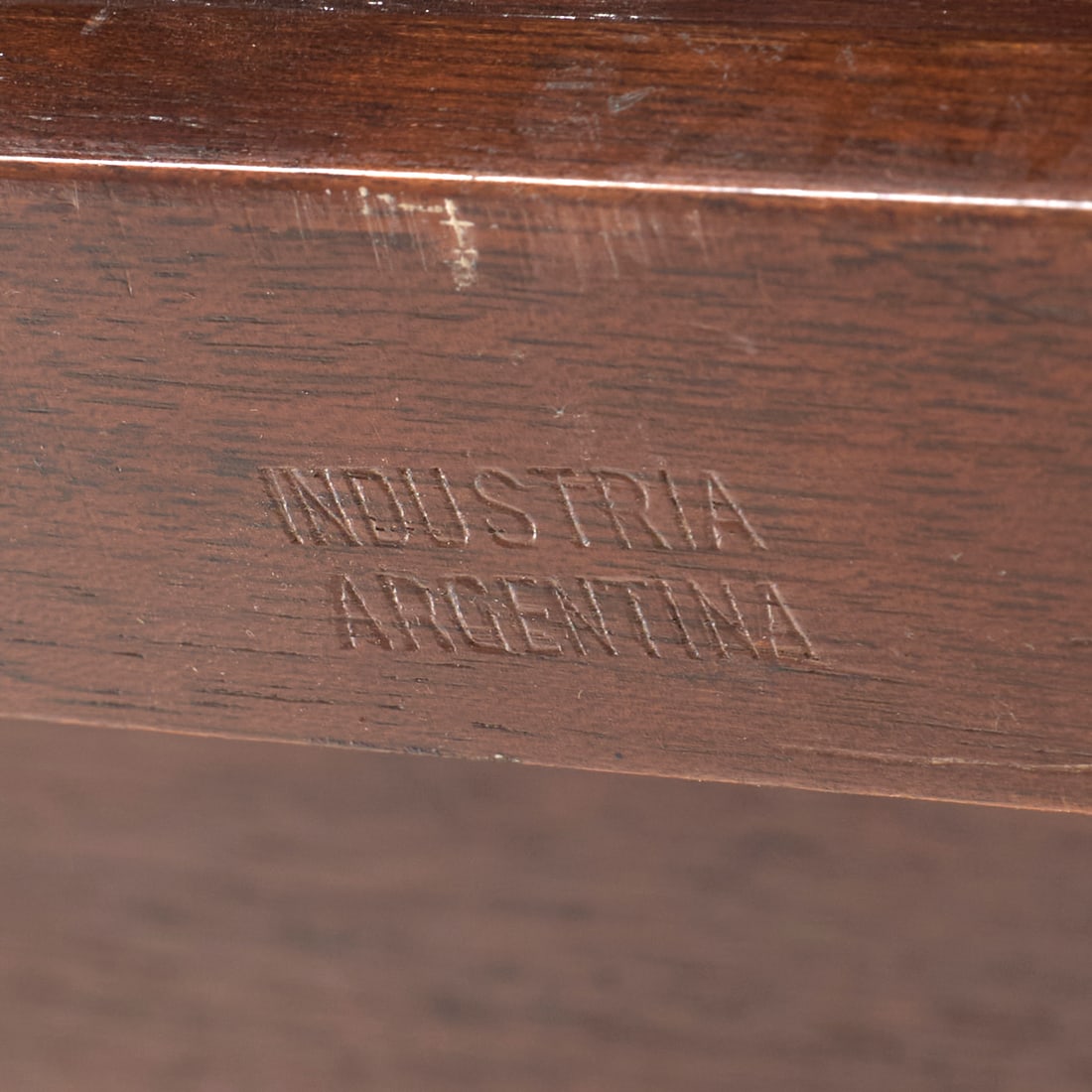 Maison Jansen, mahogany dining table, signed - 8