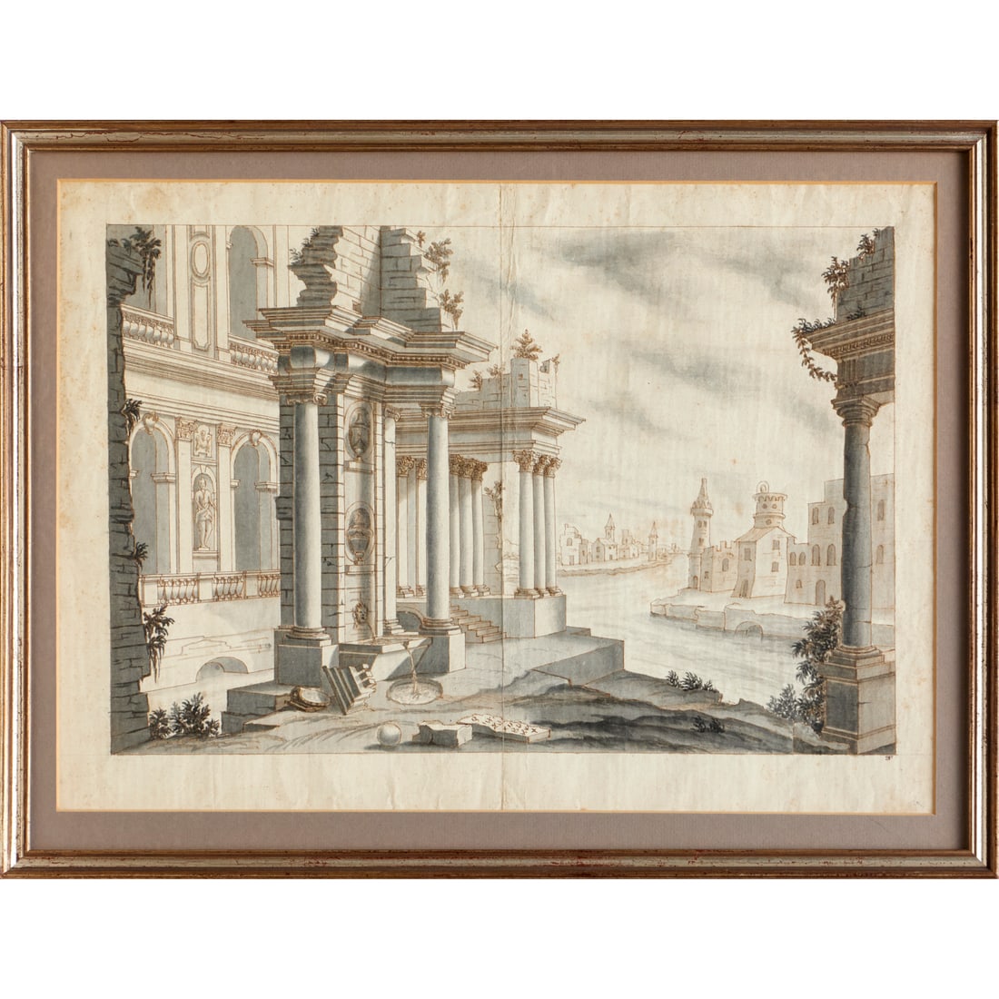 Francesco Stagni (attrib), ink and wash on paper (1 of 7)