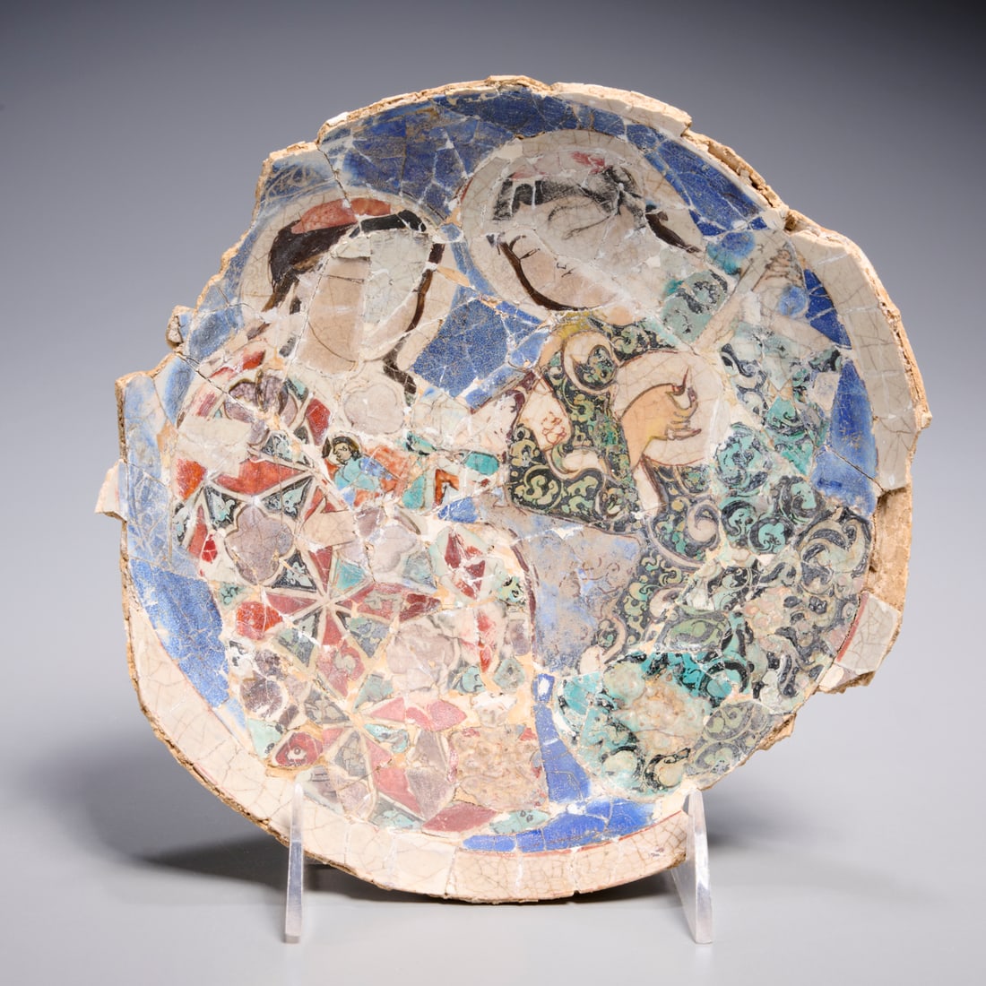 Mina'i ware pottery dish, ex museum (1 of 8)