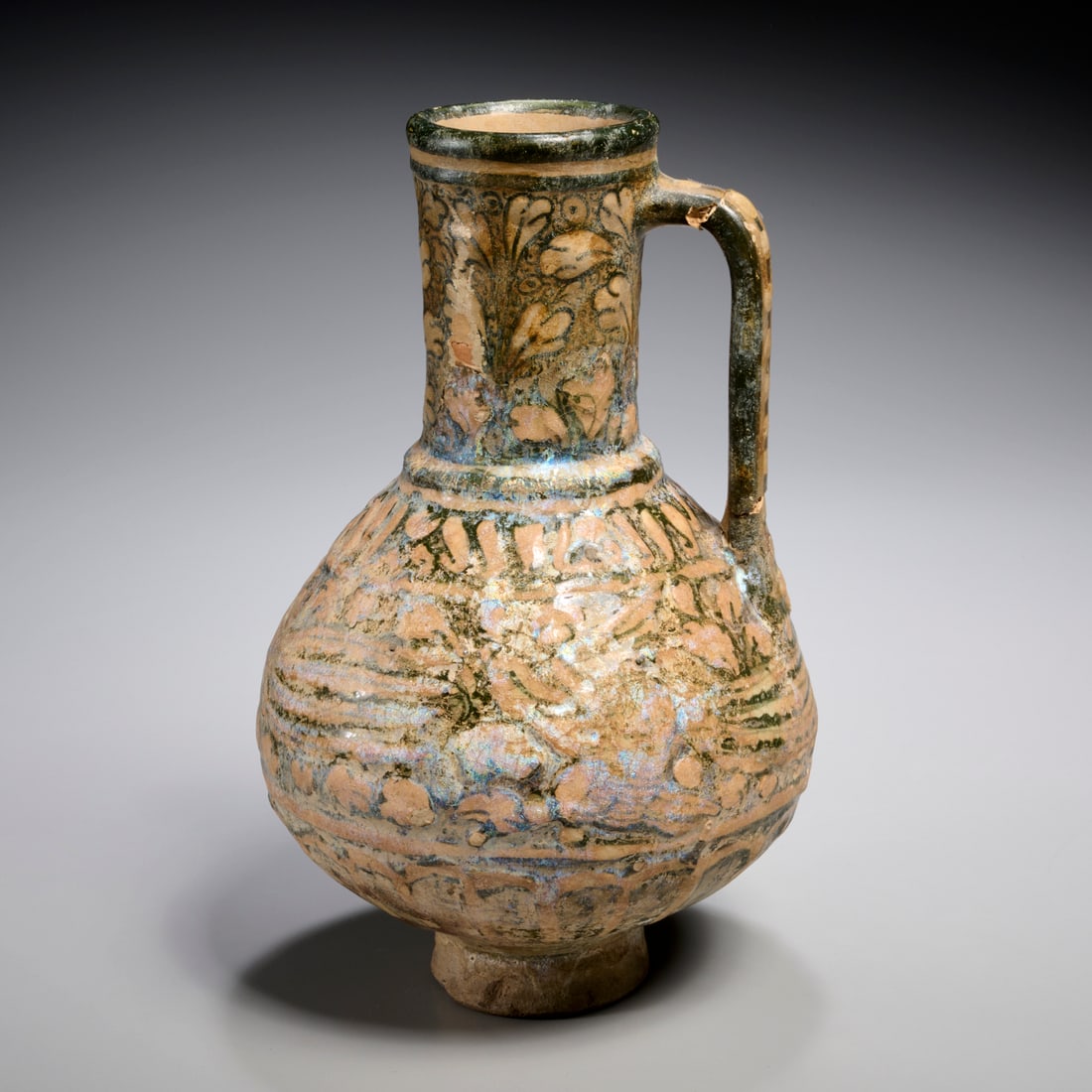 Sultanabad pottery jug, ex museum (1 of 9)
