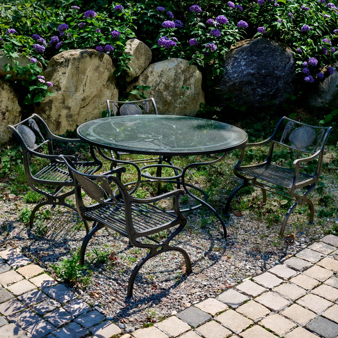 Molla (attrib) "Breakers" aluminum patio suite (1 of 5)
