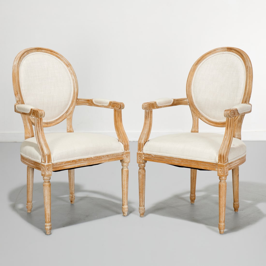 Restoration Hardware, pair French style armchairs (1 of 6)