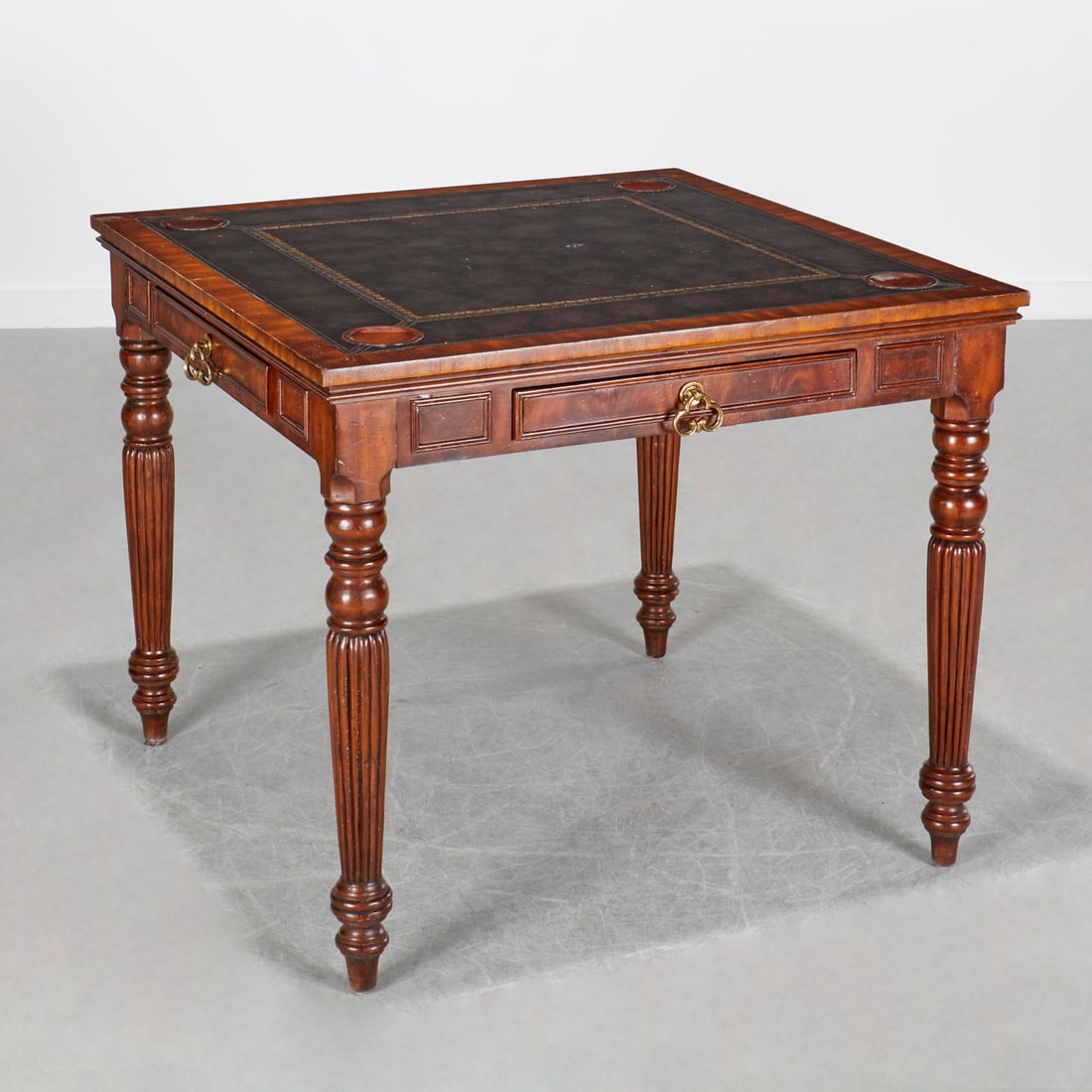Maitland-Smith leather top games table (1 of 10)