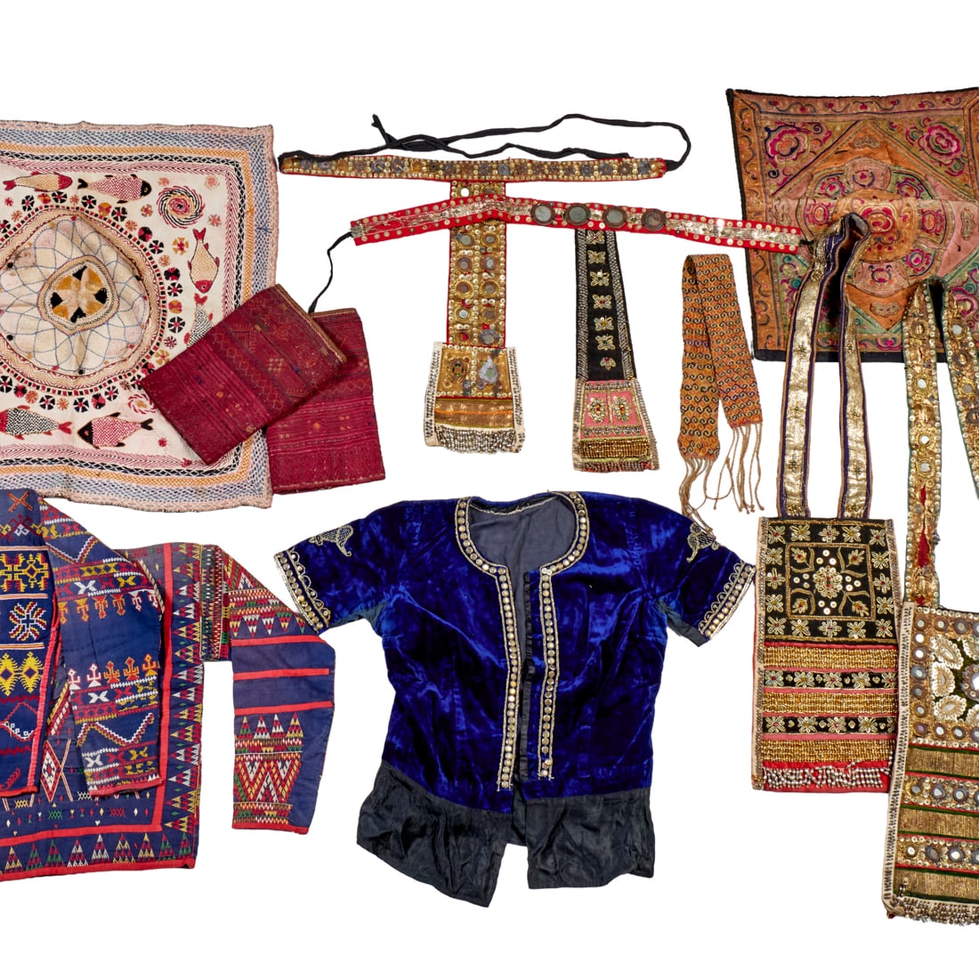 Group Asian clothing, accessories & textiles (1 of 6)