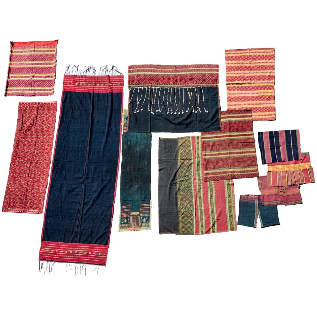 Group vintage Asian clothing & textile panels (1 of 6)